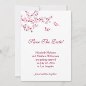 Cherry Blossom Download Save the Date Card Einladung (Vorderseite)