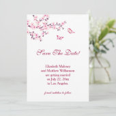 Cherry Blossom Download Save the Date Card Einladung (Stehend Vorderseite)