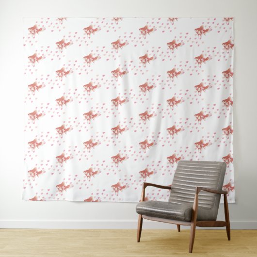 Cherry Blossom Dream: Koi Fish Art Print Wandteppich (Beispiel (Horizontal))