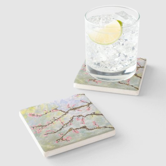 Cherry Blossom Drink Untersetzer (Seitenansicht)