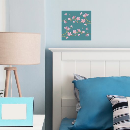 Cherry Blossom Duck Egg Blue Real Foliendrucke (In Situ (Schlafzimmer))