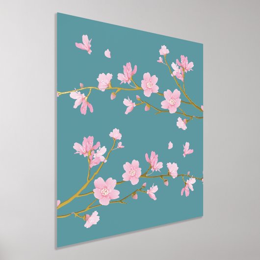 Cherry Blossom Duck Egg Blue Real Foliendrucke (Ablage )