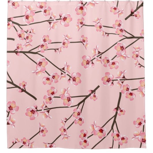 Cherry Blossom Duschvorhang (Vorderseite)