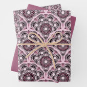 Cherry Blossom Dusky Rose Dot Mandala Art Deco Geschenkpapier Set (Beispiel)