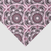Cherry Blossom Dusky Rose Dot Mandala Art Deco Seidenpapier (Detail)