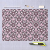Cherry Blossom Dusky Rose Dot Mandala Art Deco Seidenpapier (Handwerk)