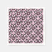 Cherry Blossom Dusky Rose Dot Mandala Art Deco Serviette (Vorderseite)