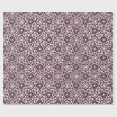 Cherry Blossom Dusky Rose Dot Mandala Diamond Tile Geschenkpapier (Flach)