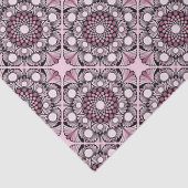 Cherry Blossom Dusky Rose Dot Mandala Diamond Tile Seidenpapier (Detail)