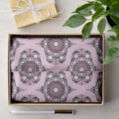 Cherry Blossom Dusky Rose Dot Mandala Retro Ogee Seidenpapier (Geschenk)