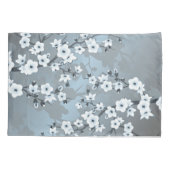 Cherry Blossom | Dusty Blue Floral Kissenbezug (Rückseite)