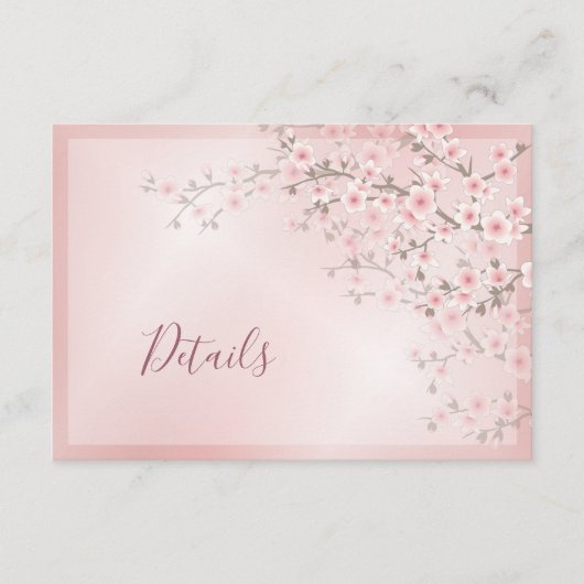 Cherry Blossom Dusty Pink Begleitkarte (Vorderseite)