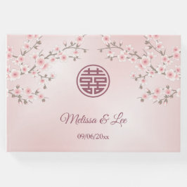 Cherry Blossom Dusty Pink Chinese Wedding Gästebuch