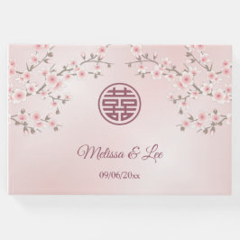 Cherry Blossom Dusty Pink Chinese Wedding Gästebuch