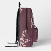 Cherry Blossom Dusty Pink Monogram Bedruckter Rucksack (Links)
