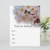Cherry Blossom Einladung (Stehend Vorderseite)
