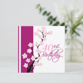 Cherry Blossom | Einladung zum Geburtstag (Stehend Vorderseite)