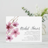 Cherry Blossom | Einladung zur Brautdusche (Stehend Vorderseite)