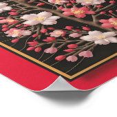 Cherry Blossom Elegance: Eine Blumensinfonie Poster (Ecke)