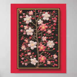 Cherry Blossom Elegance: Eine Blumensinfonie Poster