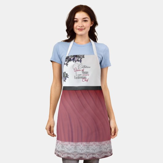 Cherry Blossom Elegance Mother Schürze (Getragen)
