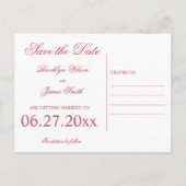 Cherry Blossom Elegant Save the Date Postkarte (Rückseite)