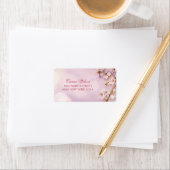 Cherry Blossom Elegant Wedding Address Labels Adressaufkleber (Insitu)