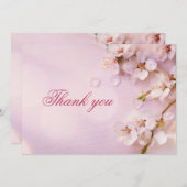 Cherry Blossom Elegant Wedding danke Ihnen Karten (Vorne/Hinten)