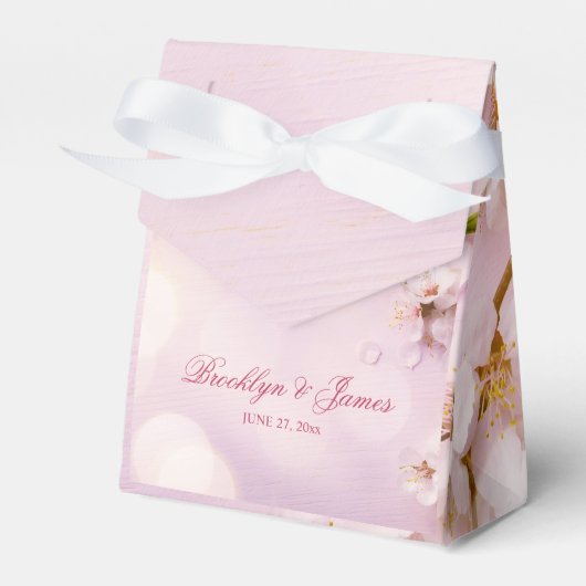 Cherry Blossom Elegant Wedding Favor Boxes Geschenkschachtel (Vorderseite)