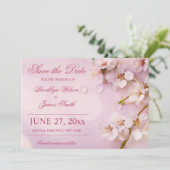 Cherry Blossom Elegant Wedding speichern Sie die D Save The Date (Stehend Vorderseite)