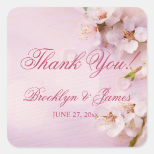 Cherry Blossom Elegant Wedding Stickers