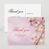 Cherry Blossom Elegant Wedding Vielen Dank Postkar Postkarte (Vorne/Hinten)