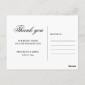 Cherry Blossom Elegant Wedding Vielen Dank Postkar Postkarte (Rückseite)