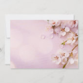 Cherry Blossom Elegante Einladung zur Hochzeit (Rückseite)