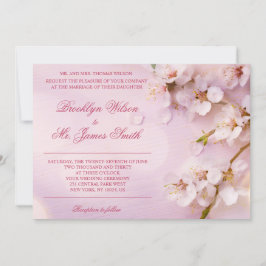 Cherry Blossom Elegante Einladung zur Hochzeit