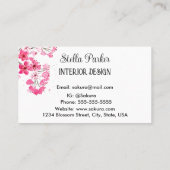 Cherry Blossom Elegante Frühjahrskarte Visitenkarte (Rückseite)