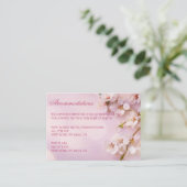 Cherry Blossom Elegante Hochzeitskarten Begleitkarte (Stehend Vorderseite)