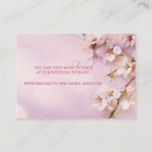 Cherry Blossom Elegante Hochzeitskarten Begleitkarte (Rückseite)