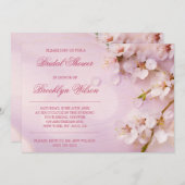 Cherry Blossom Elegantes Brautparty Einladung (Vorne/Hinten)