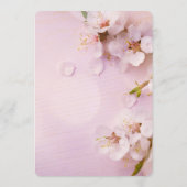 Cherry Blossom Elegantes Hochzeitsmenü Menükarte (Rückseite)
