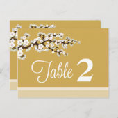 Cherry Blossom Empfang Tischnummer Placecards (Vorne/Hinten)