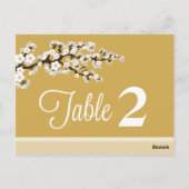Cherry Blossom Empfang Tischnummer Placecards (Rückseite)