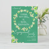 Cherry Blossom Engagement Party Invitation Einladung (Stehend Vorderseite)