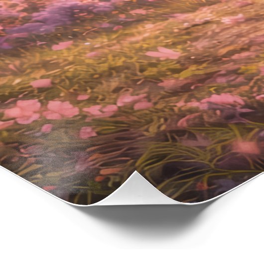 Cherry Blossom Evening – Quiet Japan Poster (Ecke)