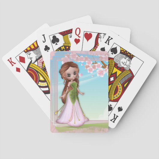 Cherry Blossom Fairy 4 Spielkarten (Rückseite)
