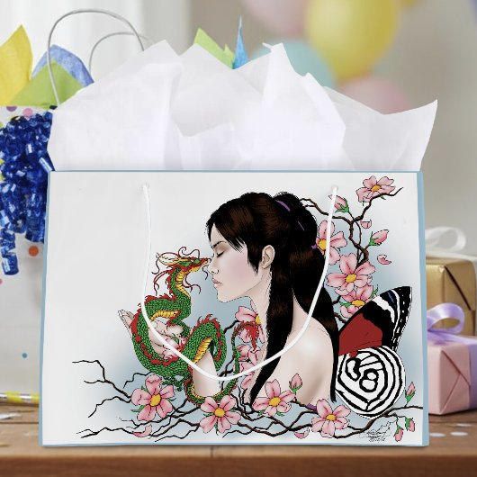 Cherry Blossom Fairy Dragon Freundschaft Große Geschenktüte