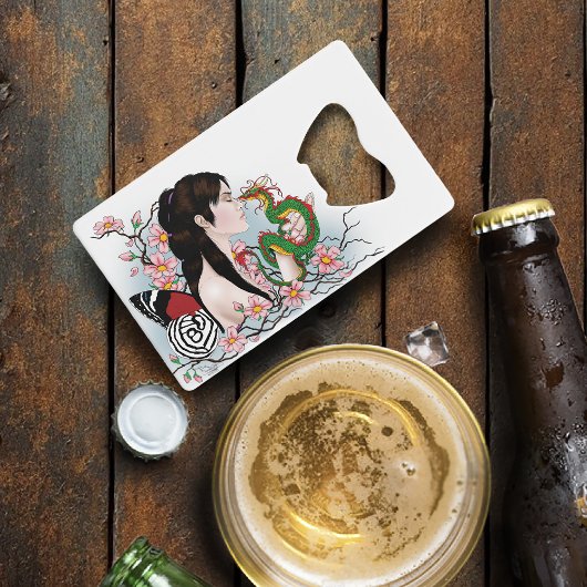 Cherry Blossom Fairy Dragon Freundschaft Kreditkarten Flaschenöffner