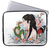 Cherry Blossom Fairy Dragon Freundschaft Laptopschutzhülle (Vorderseite)