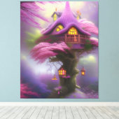 Cherry Blossom Fairy House Fantasy Leinwand Art (Insitu (Holzboden))