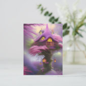Cherry Blossom Fairy House Fantasy Postkarte (Stehend Vorderseite)